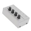 For US Plug 4 Channel Stereo Headphone Amplifier Ultra Compact Mini Earphone Splitter  Sound Mixer