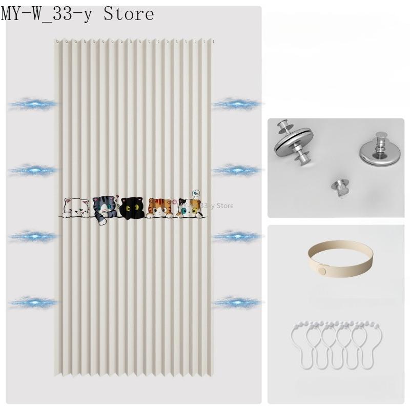 Pleated Folding Door Curtain for Closet Door Curtains for Doorways Closet Curtains Accordion Door Curtain for Doorways