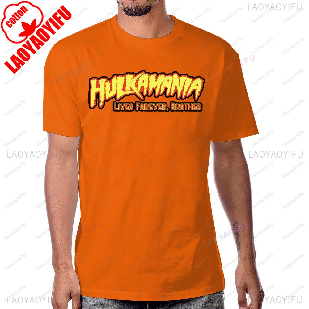 Hulkamania Hulk-Hogan Hölle RIP Legenden sterben nie 1953-2025 Gedenk-T-Shirt Harajuku Streetwear Lässig Wrestler-Fans T-Shirt