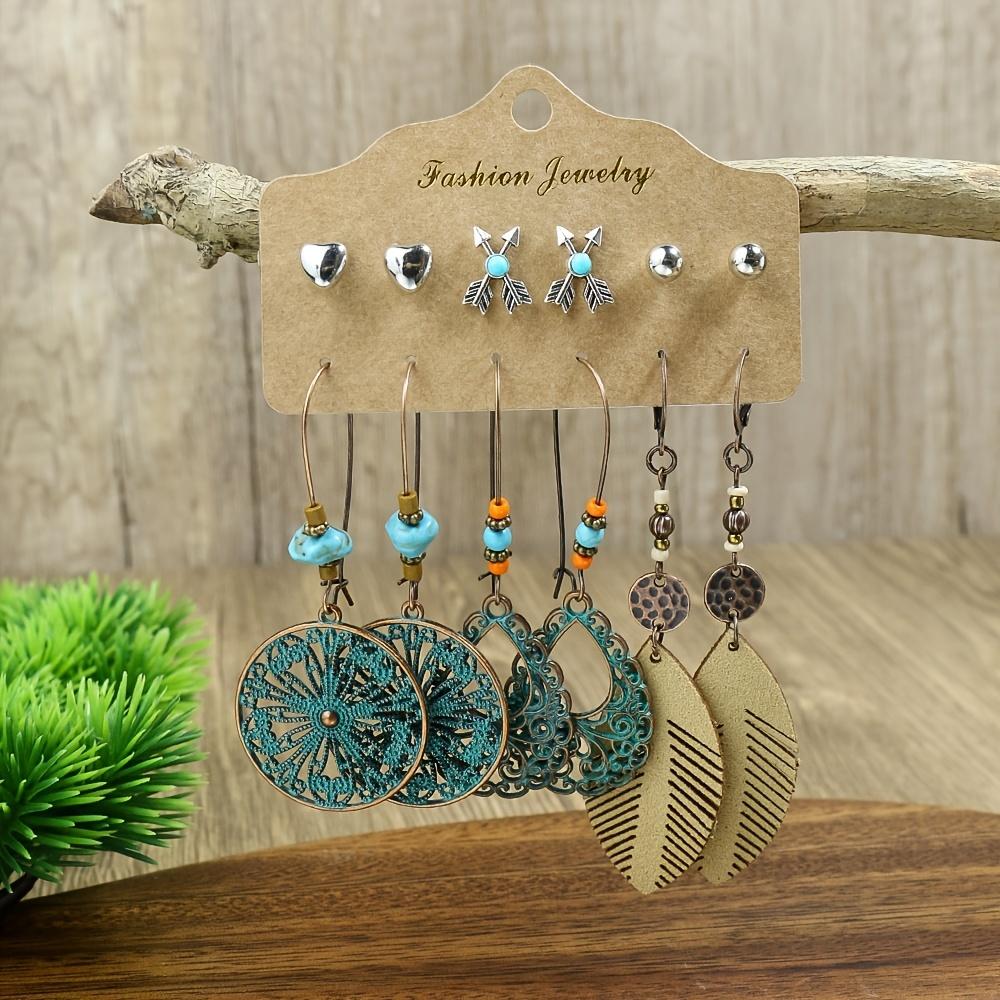 Bohemian Fashion Earring Sets For Women Irregular Geometric Shape Leaf Shell Decoration Gifts Wedding