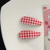 Red Polka Dot & Plaid Hair Clips, Fashion Accessories Suitable for Women, Daily Wear, Photo Shoots, Parties
