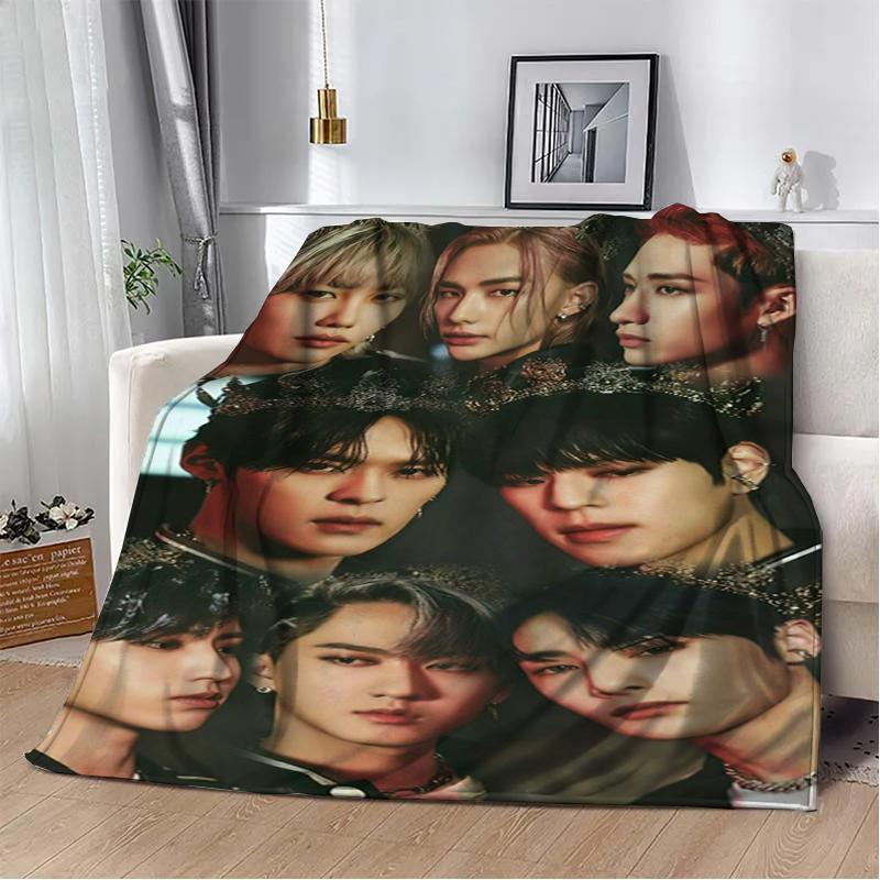 3D KPOP S-Stray-K-Kids Throw blanket Picnic blanket Warm Flannel blankets Home Couch bed linings blankets for beds Birthday Gift