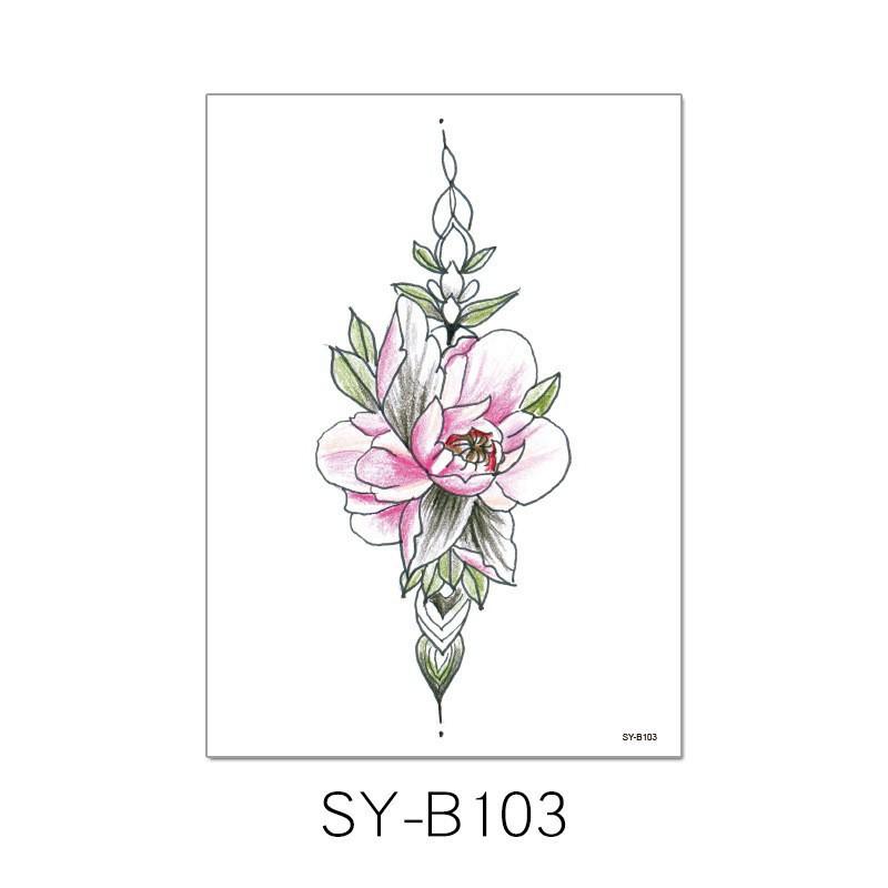 Cross Border New Small Fresh Color Hand-painted Flower Tattoo Sticker Waterproof Durable Wedding Photo Arm Decoration