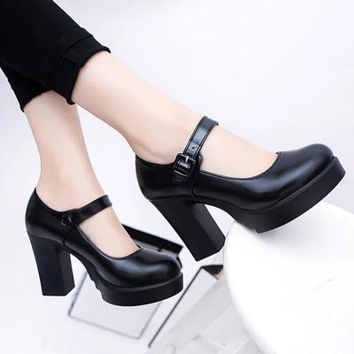 Fashion Spring/autumn Women's Pumps High Heel Round Toe Shoes for Women Squeare Toe Shallow Pumps Outdoor Fashion Platform MARY JANES