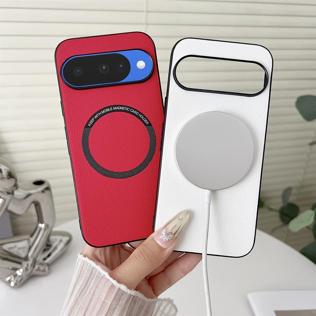 Für Google Pixel 10/10 Pro Hülle Sturzsichere PU-Leder+PC-Abdeckung Kompatibel mit MagSafe