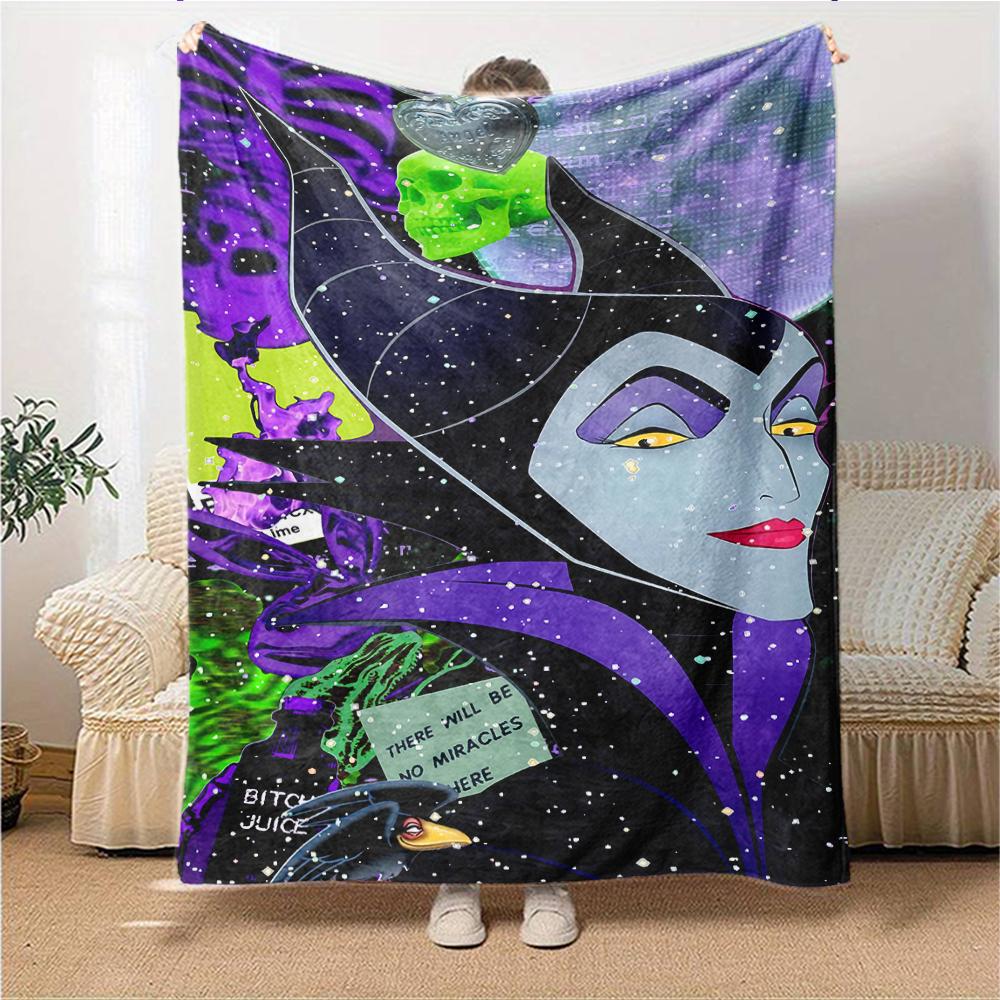 Fantasy Halloween Icons Flannel blanket, soft and warm, suitable for beds and sofas, all seasons, portable travel blanket. 0730153
