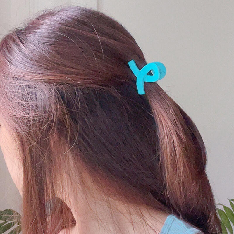 Matte Knot Half-Tie Hair Clip (6 Colors) (5) Lemon