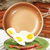 Saucepan Non Stick Skillet Round Copper Color Frying Pan Kitchen for Frying Eggs Steaks Family Restaurant Use Kitchen Cookware