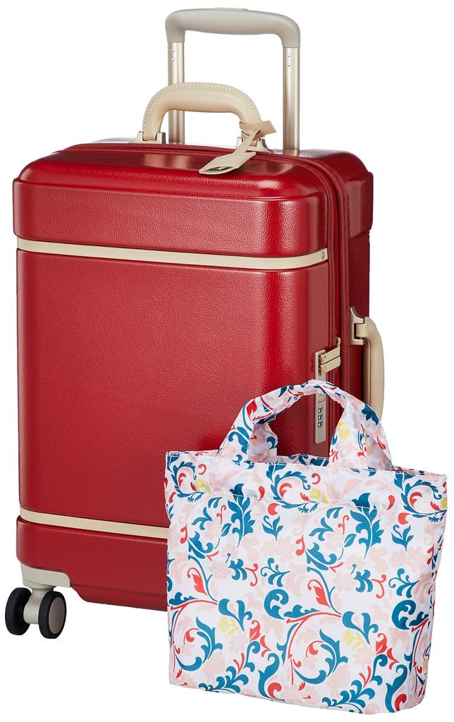 Koffer mit Rollen Doppel-Ökotasche für ca. 1 bis 3 Personen Notre 06881 54 Plant Red [Hunt] Stopper, Rollen, inklusive, Nächte, Handgepäck möglich, cm,