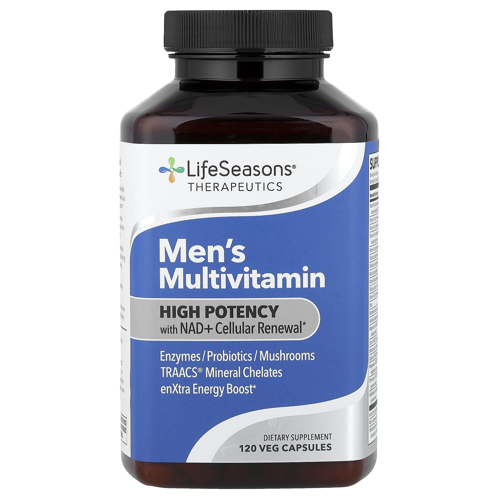 

LifeSeasons, Therapeutic, Men s Multivitamin, High Potency, 120 Veggie Capsules