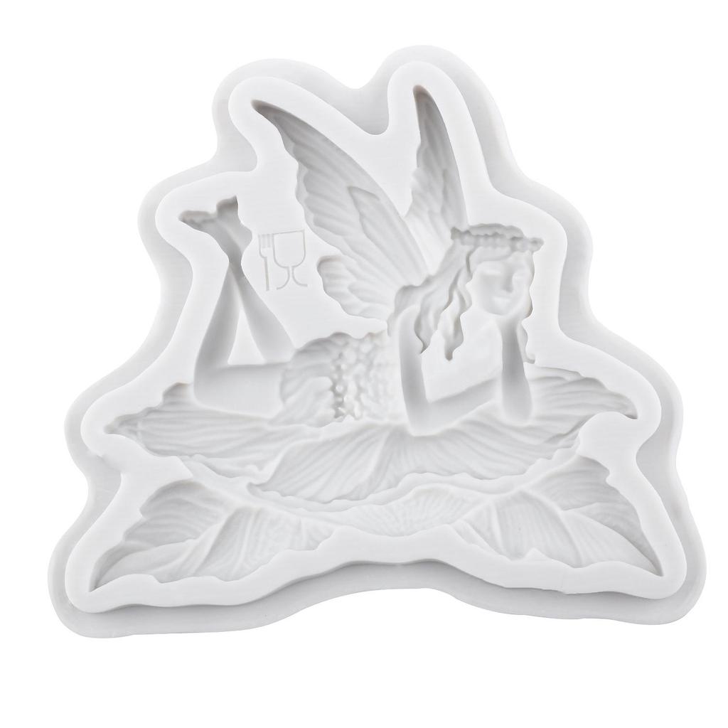 Flower Fairy Silicone Mold Butterfly Fairy Fondant Molds Cake Decorating Tools Theme Cake Dessert Decorated Chocolate Candy Mold