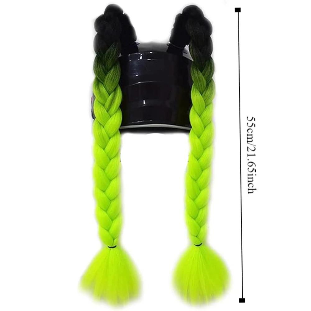 With Sucker Motorcycle Helmet Braids Colorul Twist Dual Pigtail  For Motorbike Helmets
