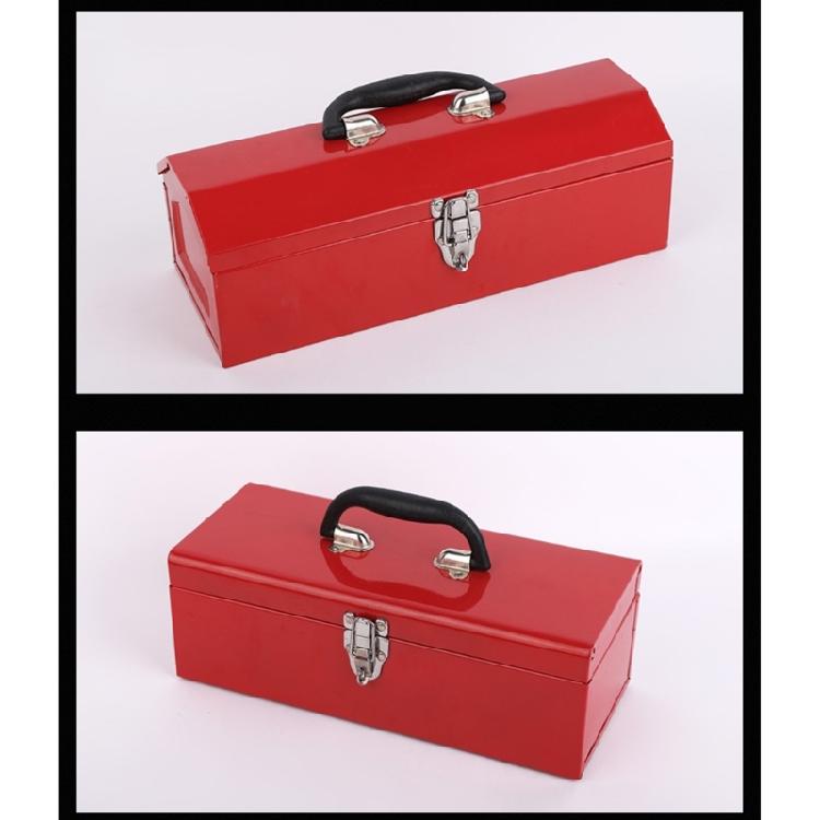 Robusts Red Tool Organizer Hip Roof Style Tool Box Container for Automotive and Household Use with Portable Handle