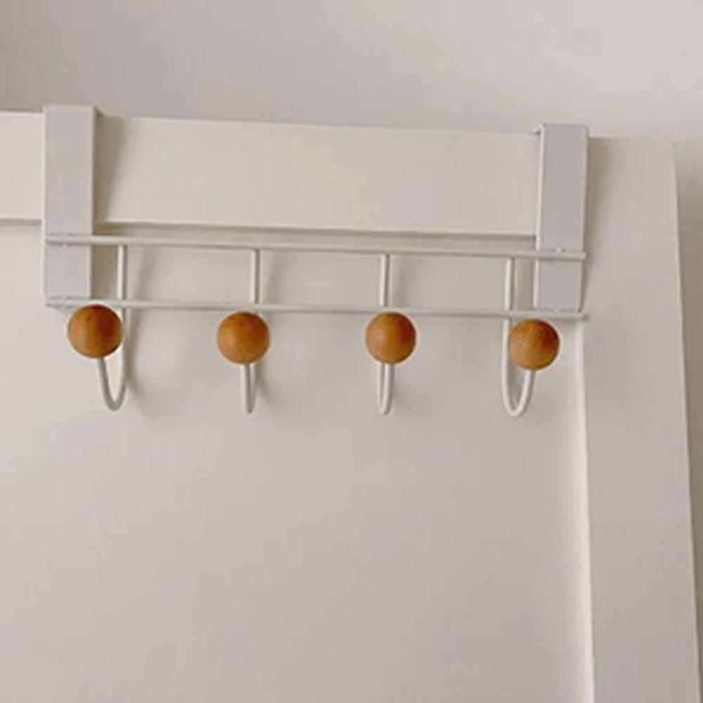 Iron Back Door Hooks White Door Towel Hanger Bathroom Accessories Door Hanger Rack  Home Storage