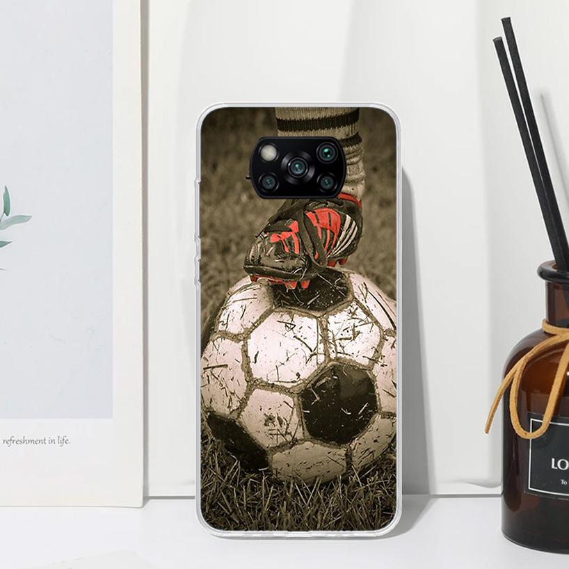 

Football Soccer Ball Design Phone Case For Xiaomi Poco X7 X6 X5 M7 M8 Pro F7 Ultra Redmi 15C 15 13C 13 12C 12 10 10C 10A Art Fun Xiaomi Poco X6 Pro