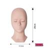 Realistic Silicone Mannequin Head for Eyelash Extension Practice with Removable Eyelids