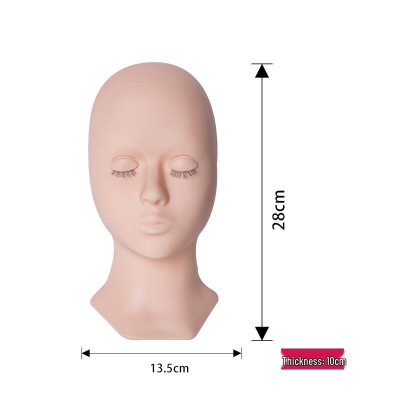 Realistic Silicone Mannequin Head for Eyelash Extension Practice with Removable Eyelids