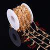 1Meter Crystal Beaded Chain Cross Butterfly Flower Charm Link Chain Copper Chains for DIY Necklace Bracelet Cloth Jewelry Making