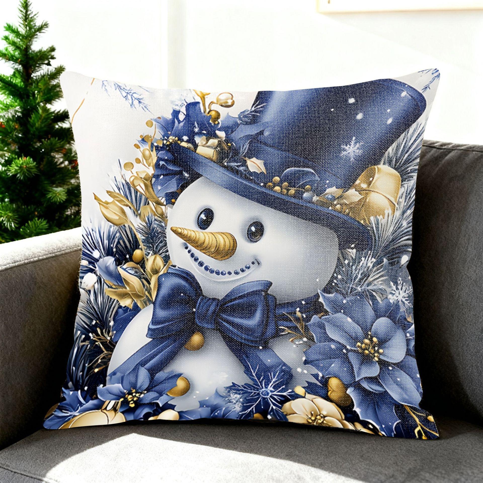 

Рождественская наволочка Приручение Санта-Клауса Праздничное украшение дома Чехол для подушки на диван для автомобиля 45 * 45-Linen single-sided (pillowcase)