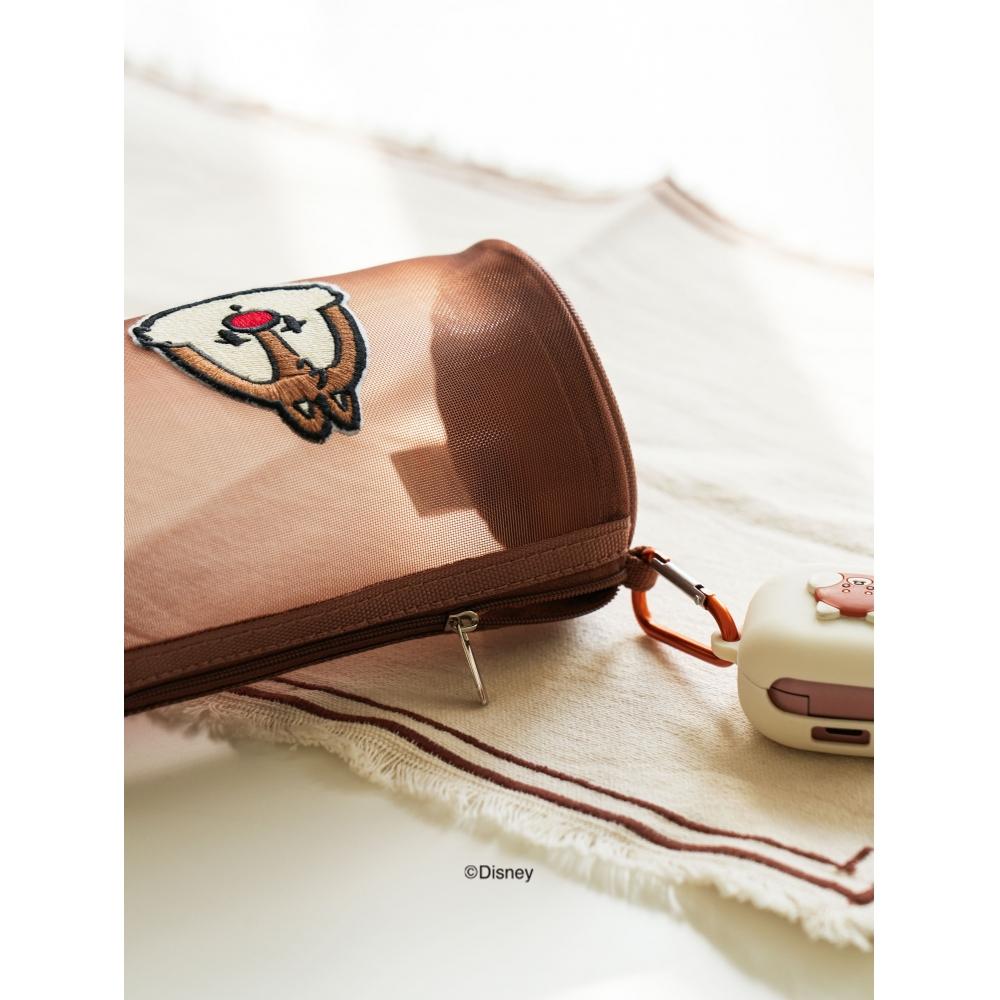 Daiso Disney Chip Dale Cylindrical Mesh Pouch Dale