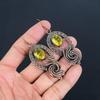 Citrine Earrings, 999 Copper Wire Wrapped Gemstone Jewelry, Handmade Earrings, For Thanksgiving