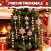 Icicle Ornaments For Christmas Tree 10-Piece Christmas Decor Party Supplies Winter Holiday Snowflake Drop Ornaments For