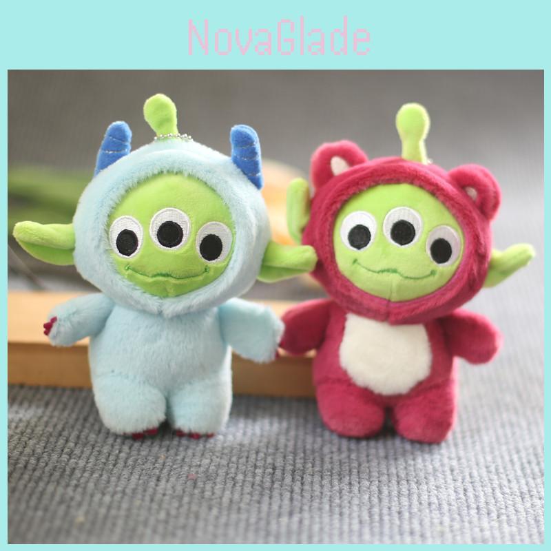 Adorable Three-eyed Monster Plush Toy Cute Keychain With Soft Short Plush