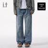 CHOCOOLATE Unisex Vintage Washed Distressed Straight-Fit Denim Jeans