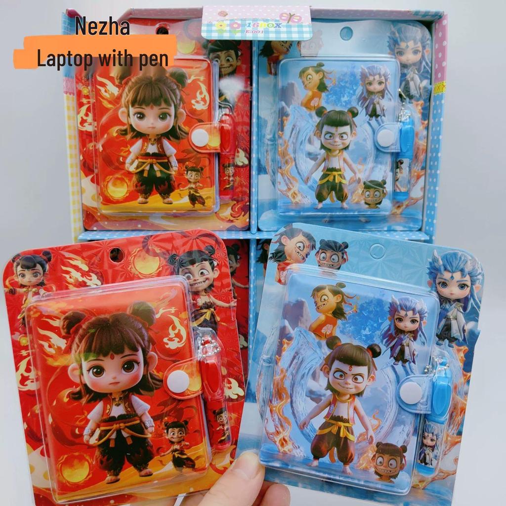 Ne Zha & Ao Bing Cartoon Notebook with Pen Sleeve
