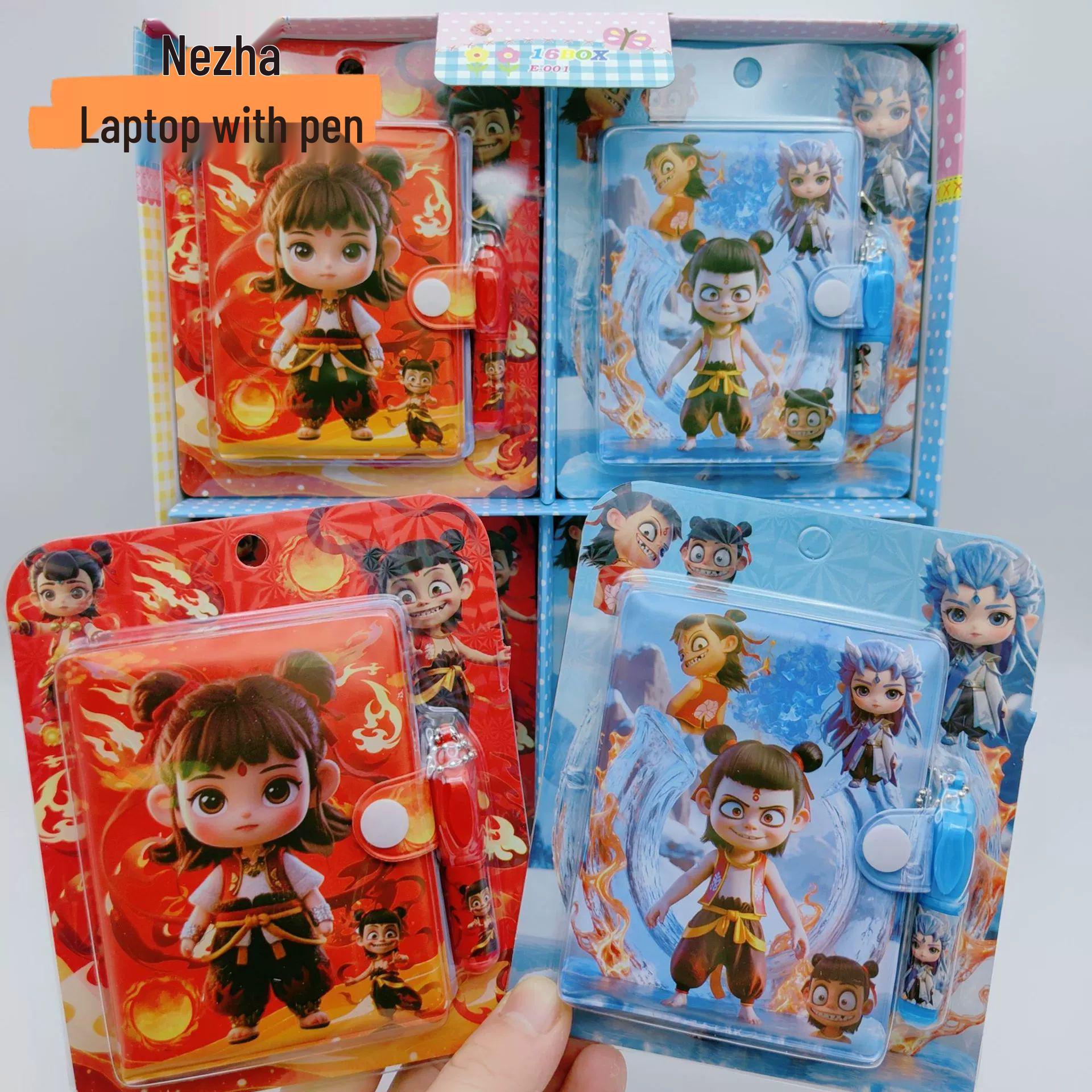 

Ne Zha & Ao Bing Cartoon Notebook with Pen Sleeve