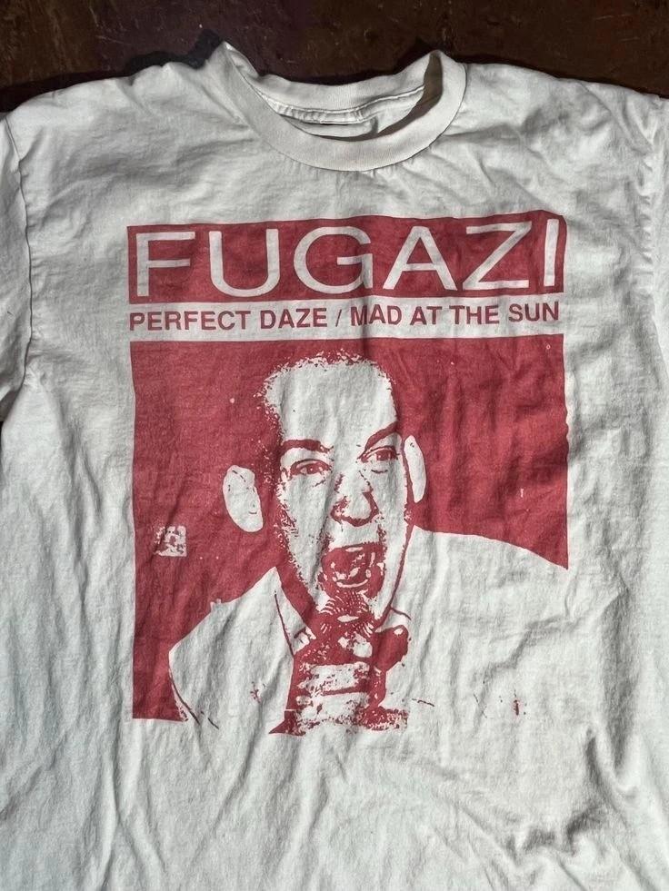 Fugazi Band 90s Classic Style White Short Sleeve Unisex Shirt Vtg S-5XL WA1250 XXXXL