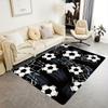 Tappeto Area con Motivo Pallone da Calcio, per Soggiorno, Camera da Letto o Ingresso Esterno, Tappeto in Poliestere, Accento per la Camera da Letto | Decorazione Sportiva