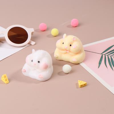 Superweiches süßes Q-Bullet simuliertes Hamsterspielzeug, Mini-Spielzeug, Kawaii-Stressabbau-Quetschspielzeug, Tpr-Dekompressionsspielzeug