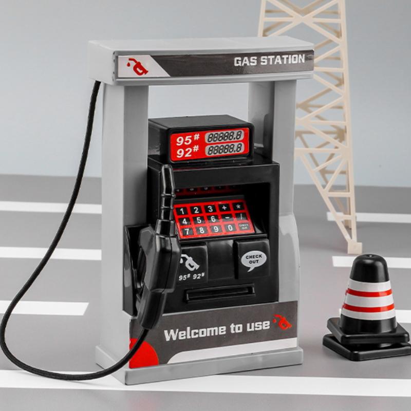 1 Set Realistic Miniature Model Playset With Roadblocks Interactive Educational Toy Diy Simulation Gas Station Toys