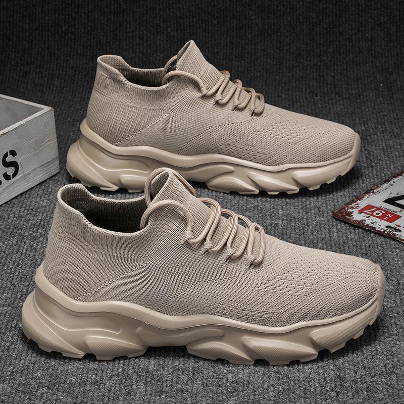 

Маленькие белые туфли мужские 2024 зима новые кроссовки для бега спортивные универсальные дышащие повседневные сетчатые носки папины туфли 45 хаки