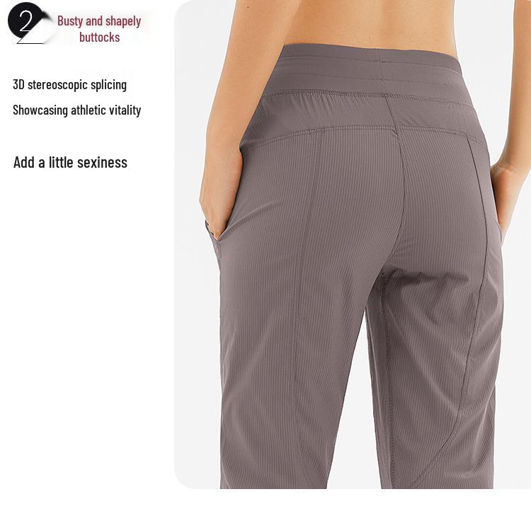 Lulu Damen Leichte Schnelltrocknende Fitnesshose mit Geradem Bein