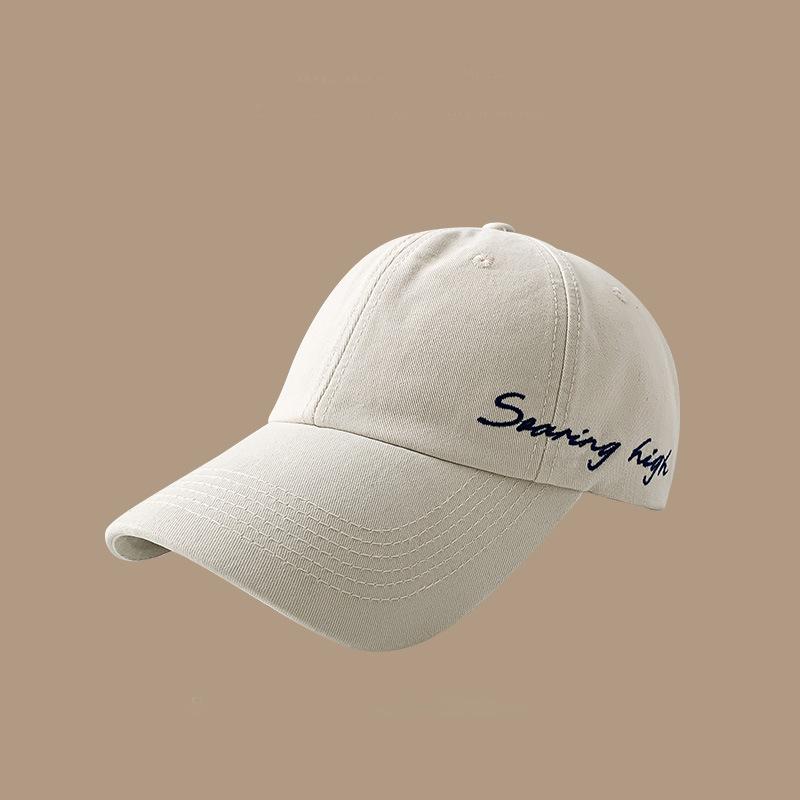 

Big head circumference baseball cap for women s new versatile wide brim letter embroidered cap, sunshade and small face Adjustable