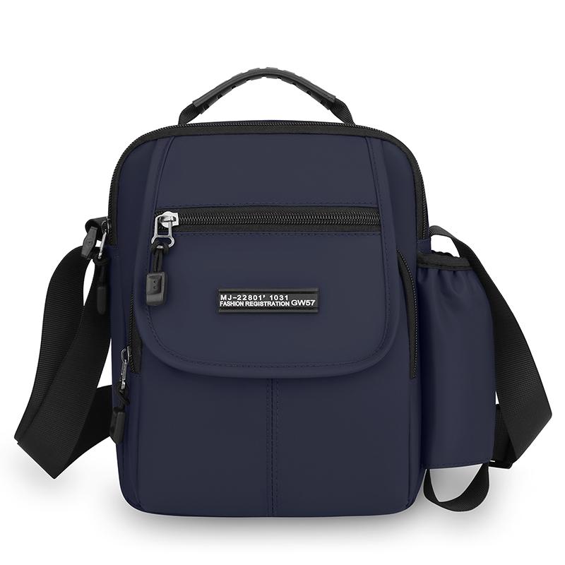 Men's Shoulder Bag Multi-Compartment Wear-Resistant Lightweight Handbag Business Travel Crossbody Bag