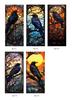 BL172 Halloween Crow PVC Static Cling Window Sticker - Adhesive-Free Home Decoration Film