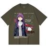 230 g/m² 100% Baumwolle Frieren V2 Nachahmung Brustangriff Druck Unisex Schweres Baumwoll-T-Shirt