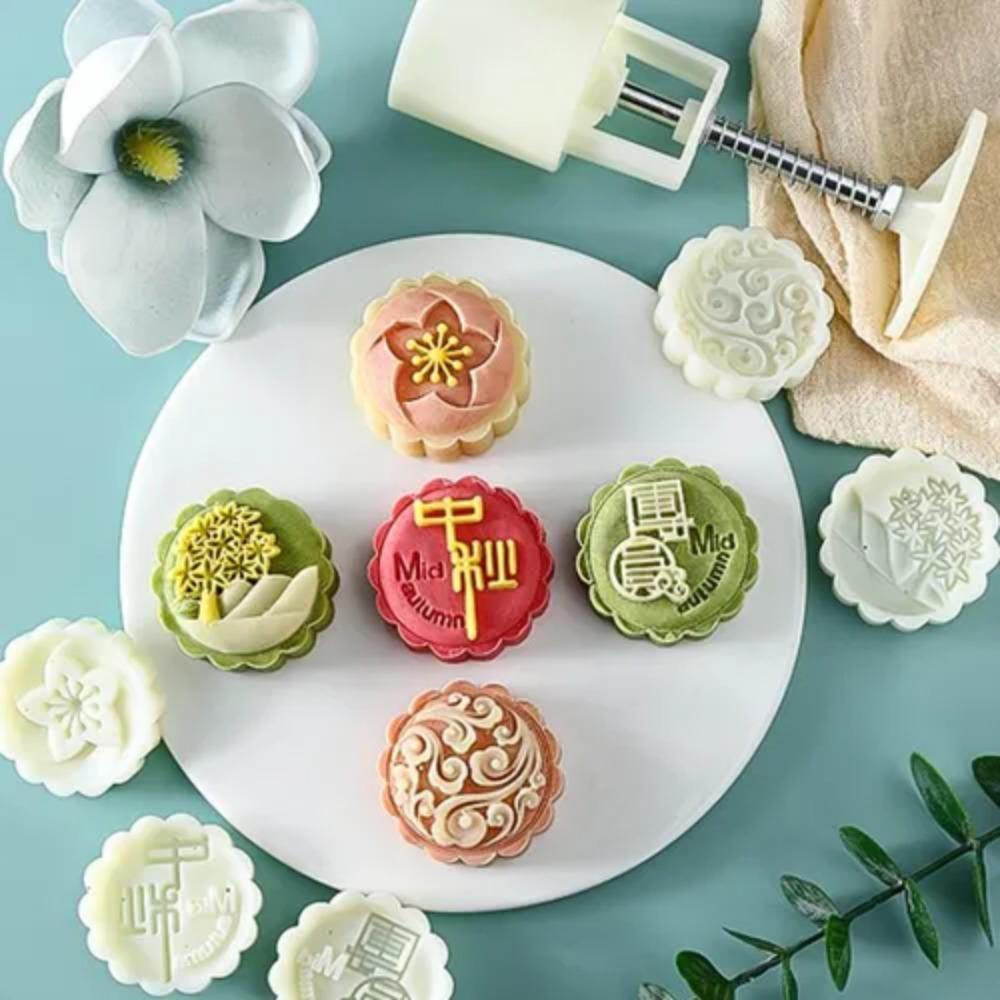 3D Mung Bean Dessert Pastry Mould Flower Shaped Mooncake Mould Stripping easily   Fondant Cake