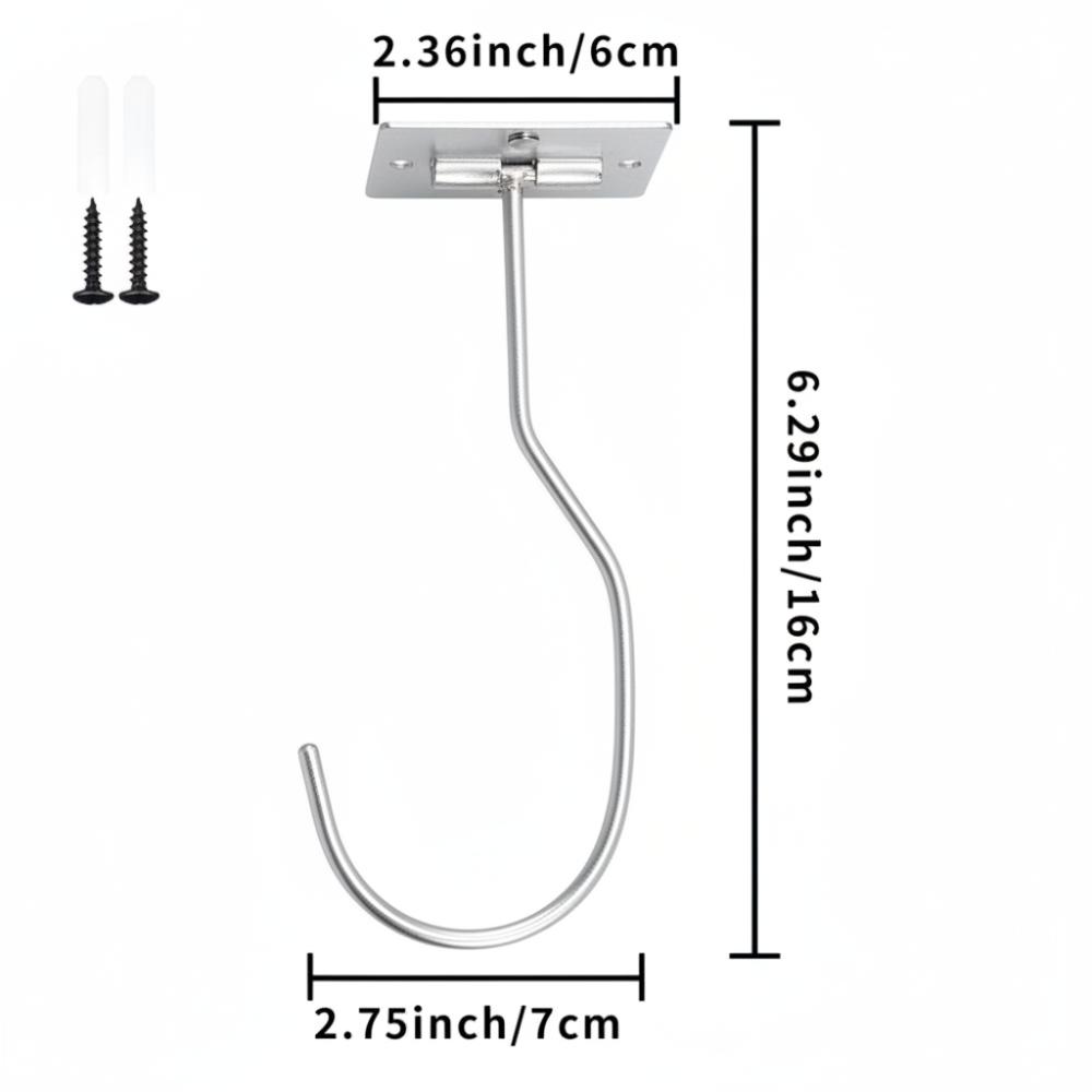 New Metal Banana Hooks Foldable Black Silver Under Cabinet Holder Self-Adhesive Space Saving Grape Hanging Holder Kitchen Use