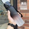 Water bottle large capacity outdoor sports water cup gradual change color portable cup high value plastic cup lock bounce cup