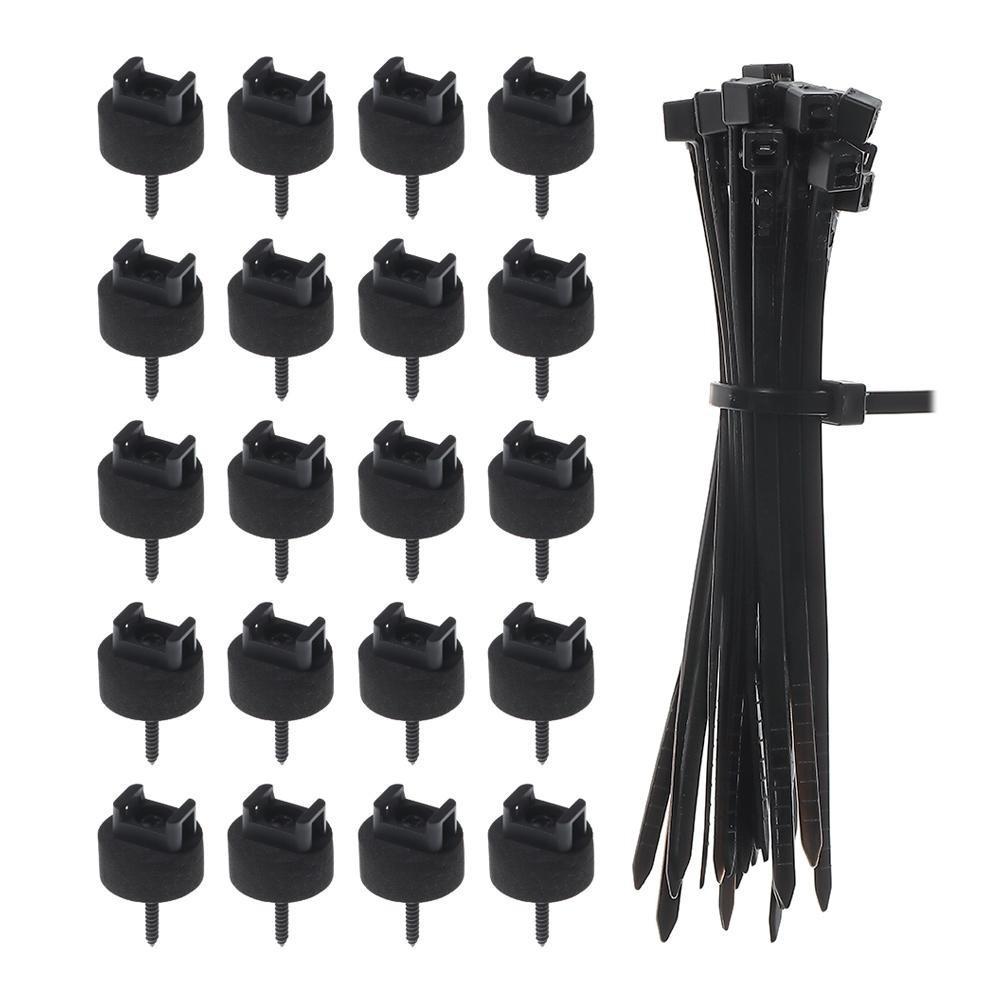 New Heavy Duty Zip Tie Mount Kit Self-Locking Multipurpose Zip Tie Holders Nylon Buckle Nylon Zip Ties Car Daily Repair