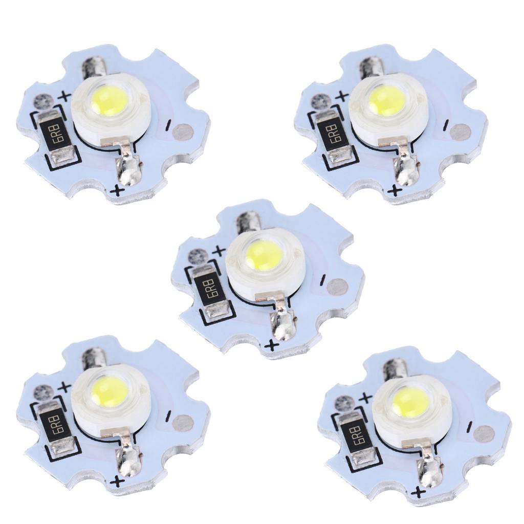 25Pcs 5V LED Chips 200LM 1W High Power LED Lamp Beads for DIY Lighting FixturesCold White 10000K