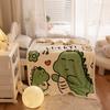 Soft Cartoon Fleece Blanket Toddlers Nap Time Double-Layer Sherpa 100x140cm Kids Bedding