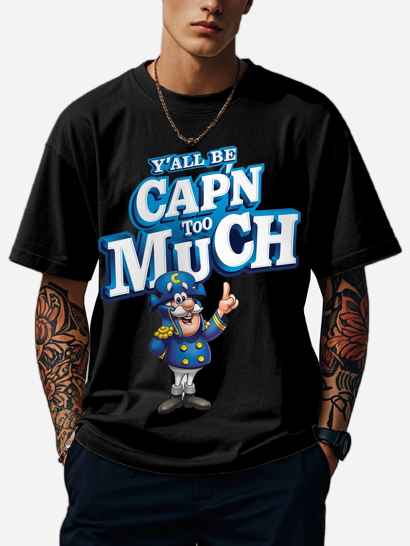 

European sizes Chef Playful Text Tee, Men S Casual Sports Tee Featuring a Whimsical Cartoon Chef Design. This Unique Gift 4XL чорний