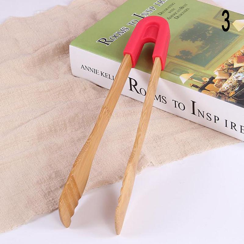 

Бамбуковые щипцы для приготовления пищи, деревянные зажимы для барбекю, салата, хлеба, торта, бекона, стейка, инструменты