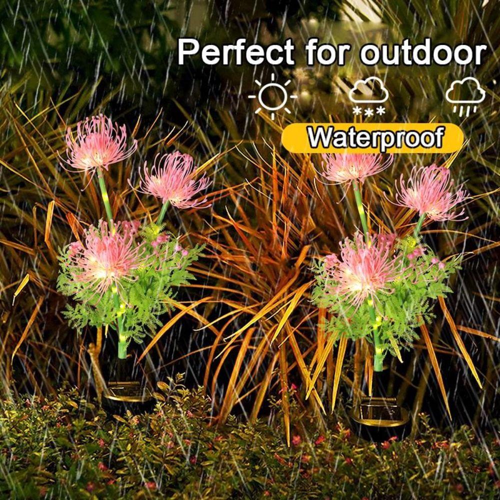 New Outdoor Solar LED Lights Waterproof Glowing Flowers Lawn Light Atmosphere Lights Camping Terrace Yard