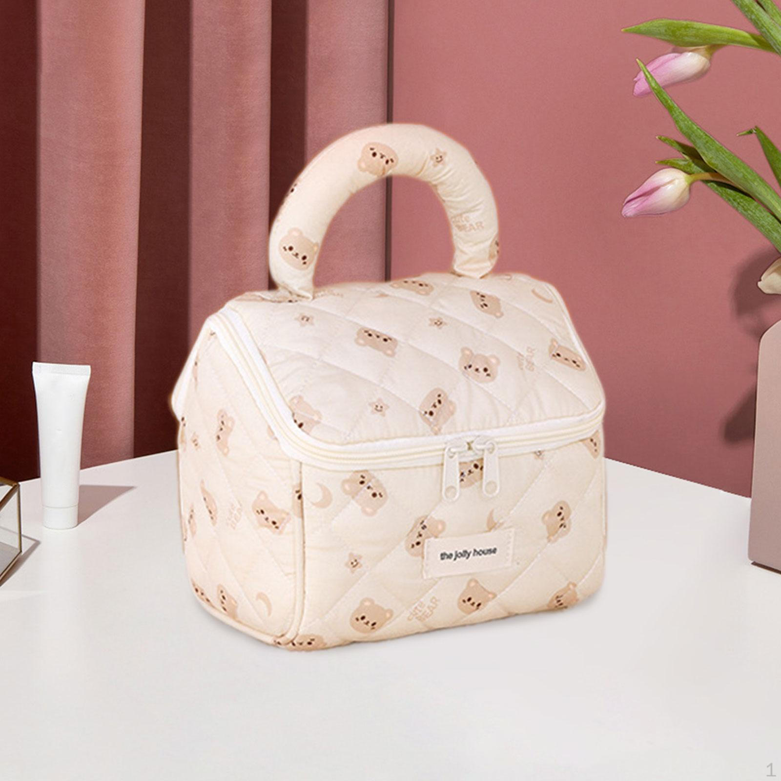 

Дорожная стеганая косметичка, косметичка, универсальный большой органайзер для туалетных принадлежностей Bear